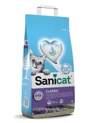 SANICAT Classic Lavender Nisip mineral pentru pisici cu parfum de lavandă 8 L