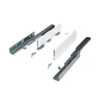 Glisiera Idealbox Slim, L350 mm, H126 mm, pentru Placa de 18 mm, Finisaj Antracit