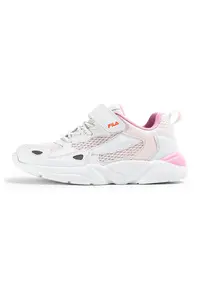 Pantofi sport din material textil cu garnituri animal print - Alb/Roz pastel