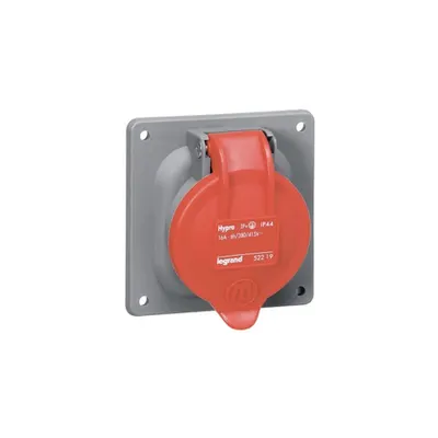 Panou montaj priza inclinata Hypra-IP44 -380/415 V -63 A -3P+N+E -plastic