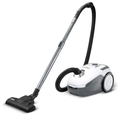 Aspirator manual cu sac Karcher - VC 2, HEPA 12, alb