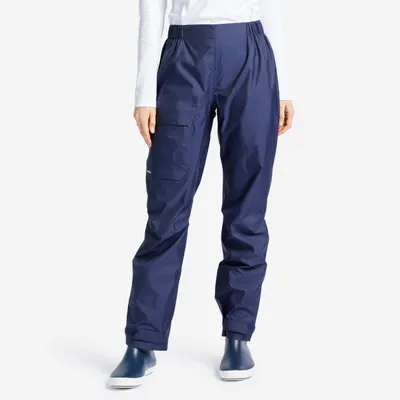 Suprapantalon impermeabil navigație SAILING 100 Albastru Damă