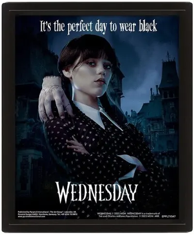 Afiș înrămat 3D Pyramid Television: Wednesday - Wednesday Perfect Day