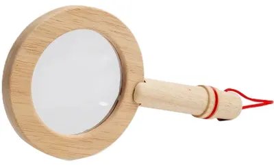 Jucărie pentru copii Bigjigs - Lupă cu mâner din lemn