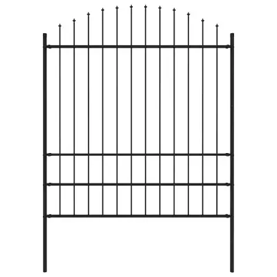 vidaXL Gard de grădină Woerden cu vârf tip suliță din oțel 170x200 cm negru