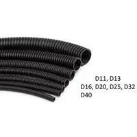 Tub gofrat negru LIGHT <320N,D16,HF,stabilizat UV, FARA FIR