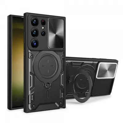Husa pentru Samsung Galaxy S23 Ultra S918, Techsuit, CamGuard Pro, Neagra