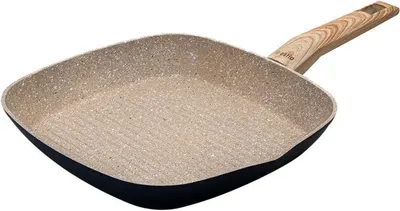 Tigaie grill din aluminiu forjat cu strat antiaderent Estia – Earth, 28 x 28 cm