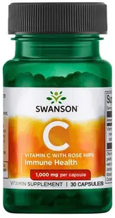 Vitamin C with Rose Hips, 1000 mg, 30 capsule, Swanson