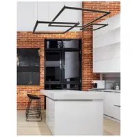 Lampa suspendata ETERNA Nisipiu Negru Aluminiu & Acrylic LED 40W 230V 3000Lm 3000K IP20