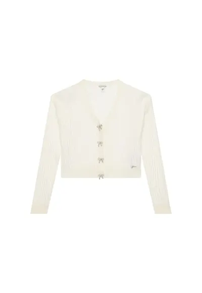 Cardigan copii alb - fete