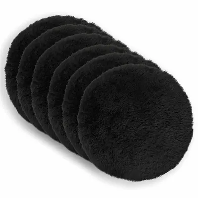 vidaXL Husă pentru pernă 6 pcs HEERLEN Negru Ø 60 cm Fleece PV