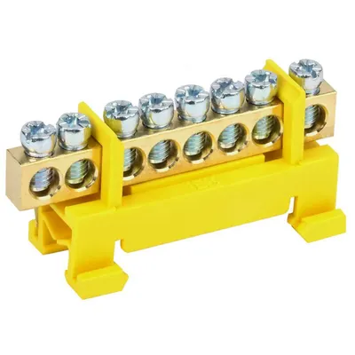 Neutral bus bar with DIN-Izolator of “Bearing” type SHNI-6x9-8-S-ZH