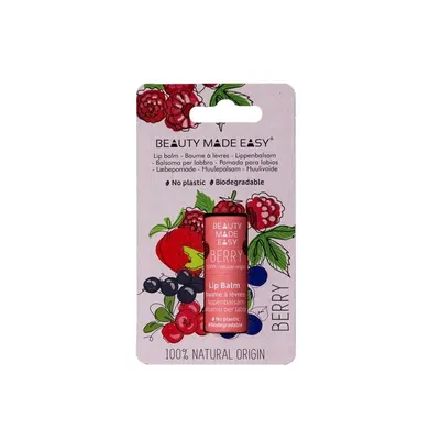 Balsam de buze zero plastic, Berry, 5.5g, Beauty Made Easy