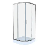Cabina de dus simpla Celesta Titan semirotunda sticla transparenta 6 mm 90 x 90 x 190 cm profil crom