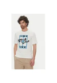 Tricou barbati 351U8JW - Bumbac - Alb - Alb