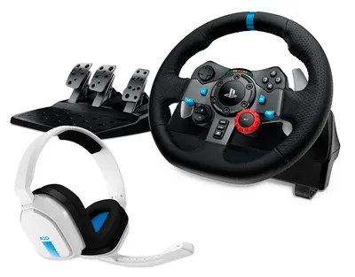 Volan cu pedale și căști Logitech - G29 Driving Force, Astro A10, PS5/PS4