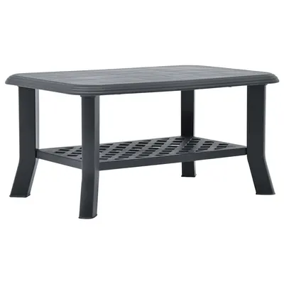 vidaXL Măsuță de cafea, antracit, 90 x 60 x 46 cm, plastic