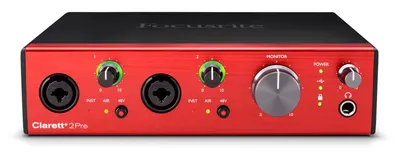 Interfață audio Focusrite - Clarett+ 2Pre, roșu/negru