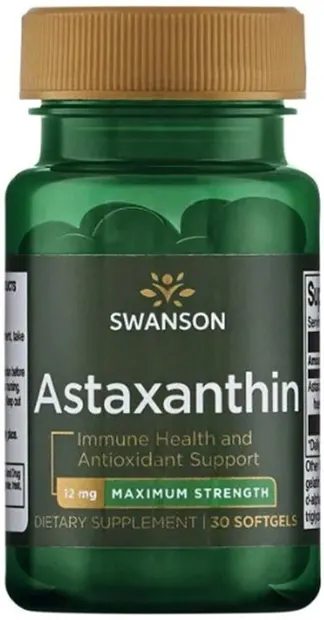 Astaxanthin, 12 mg, 30 capsule moi, Swanson