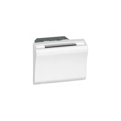 Key fob switch Mosaic 230 V~ - 50/60 Hz - 2 module - alb