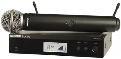Sistem de microfon wireless Shure - BLX24RE/SM58-R12, negru