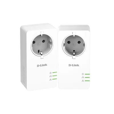 Kit adaptor powerline D-Link DHP-P601AV, 1 port, 1000 Mbps, priza AC, plug and play