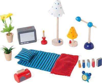 Mobilier pentru casa papusilor Goki - Accesorii de dining si dormitor