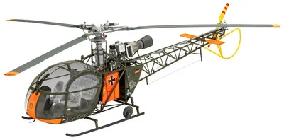 Мodel de asamblat Revell Modern : Elicoptere - Alouette II (cu accesorii incluse )