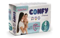 Scutece copii pentru 7 - 14kg Nr.4 Premium Maxi, 60 bucati, Confy