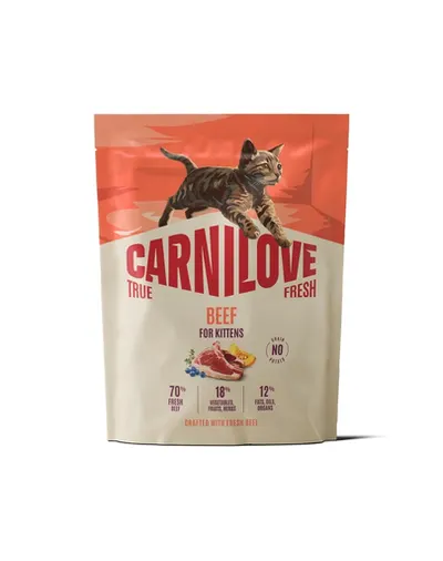 CARNILOVE True Fresh Cat Beef Kittens 400 g hrană pisoi de toate rasele, cu vită