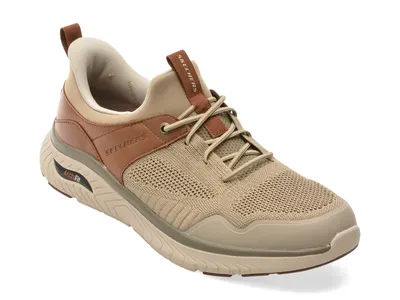 Pantofi sport SKECHERS gri, ARCH FIT CROSSER, din material textil