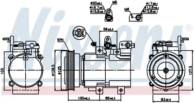 Compresor climatizare aer conditionat potrivit HYUNDAI HIGHWAY, SANTA FE I, TRAJET, TRAJET MINIVAN, XG; KIA SORENTO I 2.0-2.7 12.98-06.09