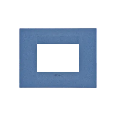 Ornament Geo - in Varnished Technopolymer - 3 Module- Sea Blu - Chorus