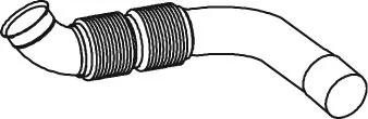 Racord evacuare (lungime:706mm) EURO 4 potrivit MERCEDES ACTROS MP2 MP3 OM541.920-OM541.998 04.03