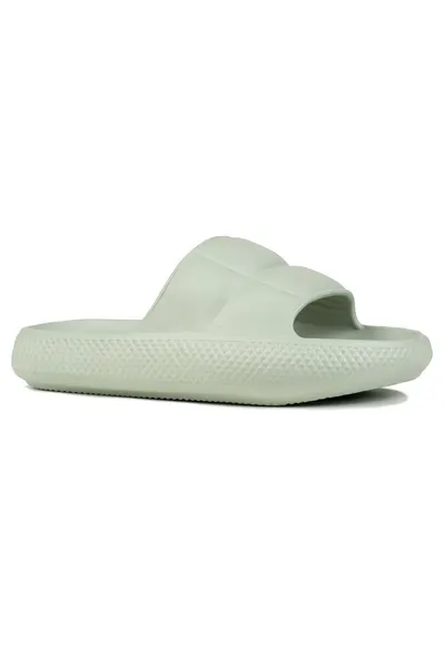 Papuci dama Maya Slider - confort sporit - verde - sintetic
