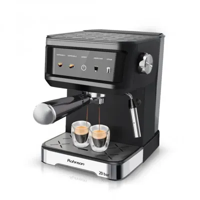 Aparat de cafea Rohnson - R-98035, 20 bar, 1.5 l, negru/gri