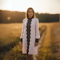 Rochie roz cu dantela