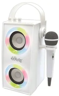 Boxa karaoke Lexibook - iParty, Bluetooth, cu microfoan, alb