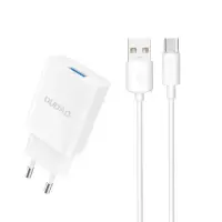 Incarcator retea Dudao A4EU, USB-A 2.1A, Alb