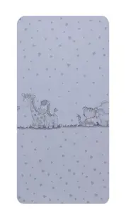 Cearceaf din bumbac pentru saltea 120x60 cm Safari Friends alb Beberoyal