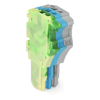 1-conductor female plug; 1.5 mm²; 3-pole; 1,50 mm²; green-yellow, blue, gray
