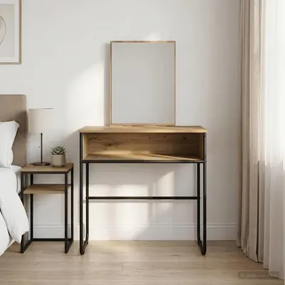 vidaXL Masă de Machiaj Stejar Artizanal 81 x 40 x 131 cm