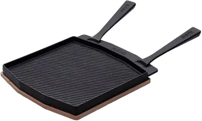 Farfurie cu două fețe din fontă cu suport Ooni - UU-P0A000, 37 x 33 x 7 cm
