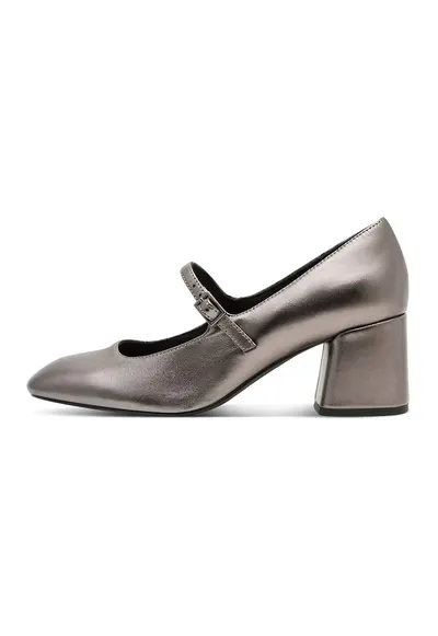 Pantofi Mary Jane din piele - Argintiu