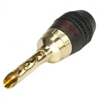 Conector metalic banana, HICON HI-BM05-RED