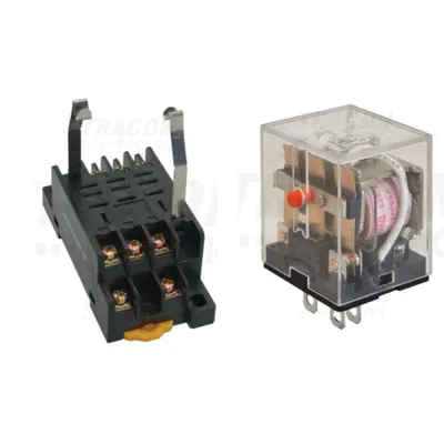 Pachet Releu Miniaturizat de Putere RL11-12DC 12V DC 10A 3 Contacte cu Soclu RSPTF-11A