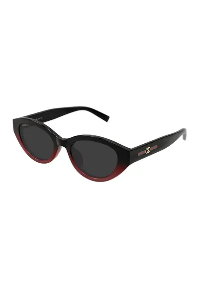 Ochelari de soare cu lentile ovale - Rosu/Negru