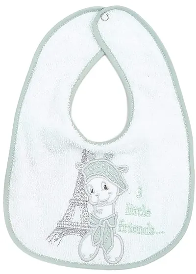 Baveta brodata Bambino Casa - Paris, Mint