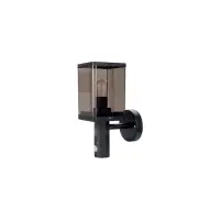 Aplica LED cu senzor de miscare, 60W, de exterior, policarbonat fumuriu, IP44